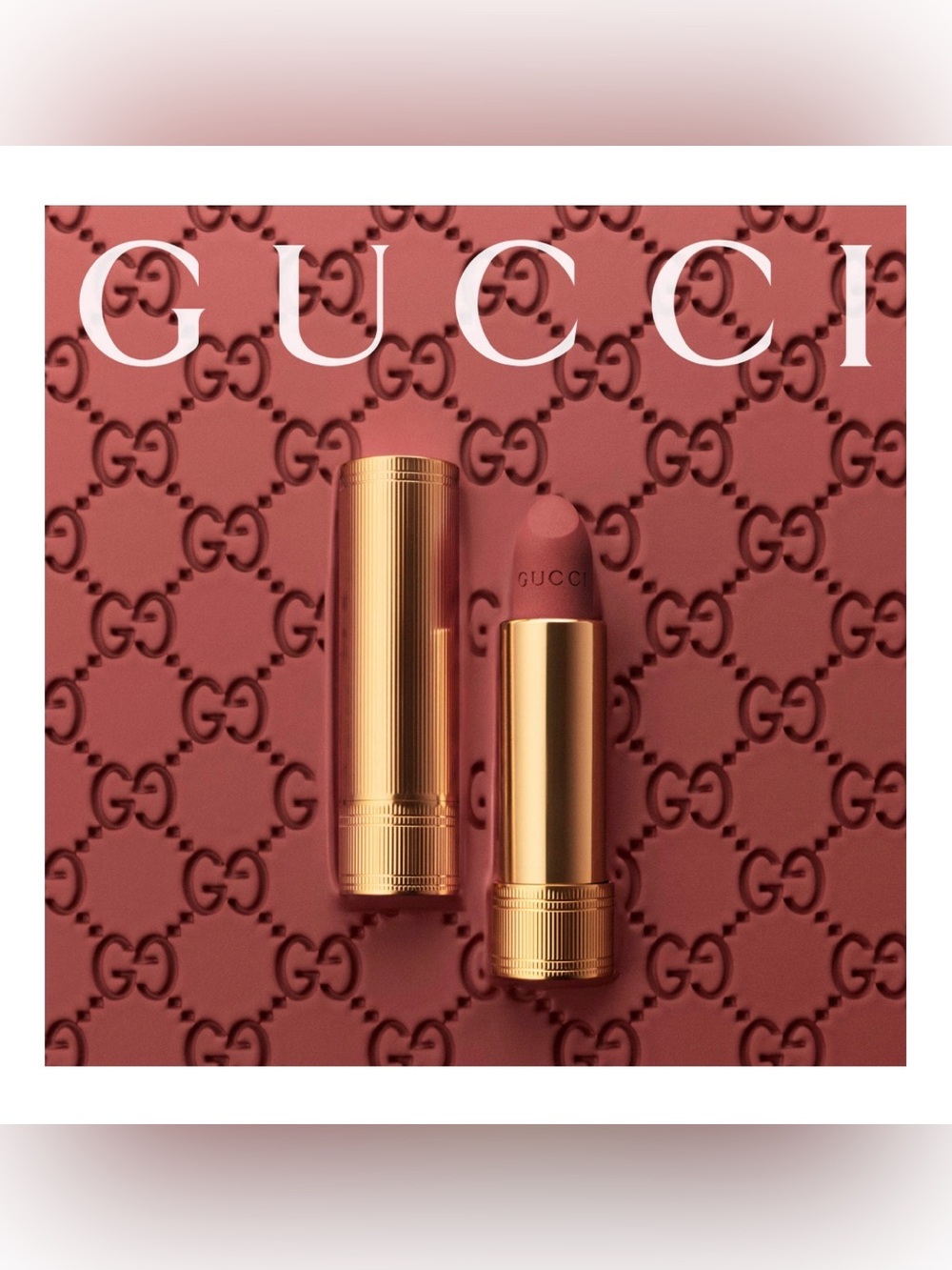 BNIB Gucci Rouge à Lèvres Mat Matte Lipstick - 220 Suzanne Sunset